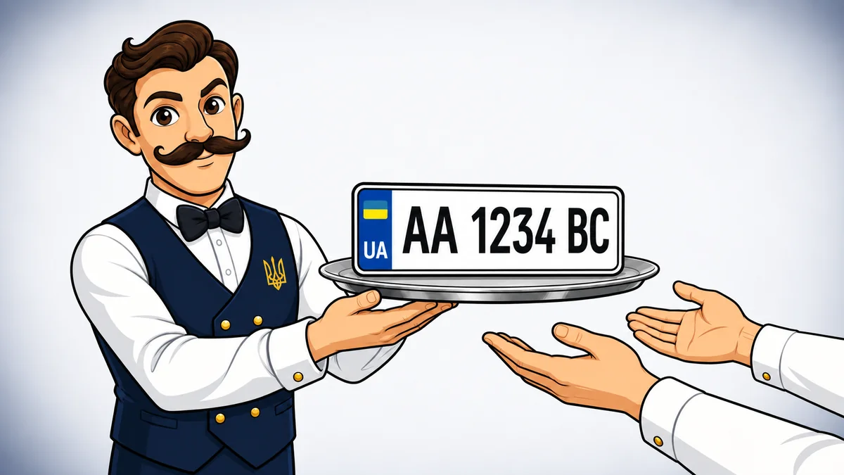 Консьєрж НомерЄ передає номерний знак іншому власнику